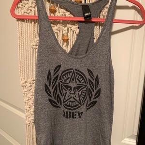 Cute Obey tank top, barely worn